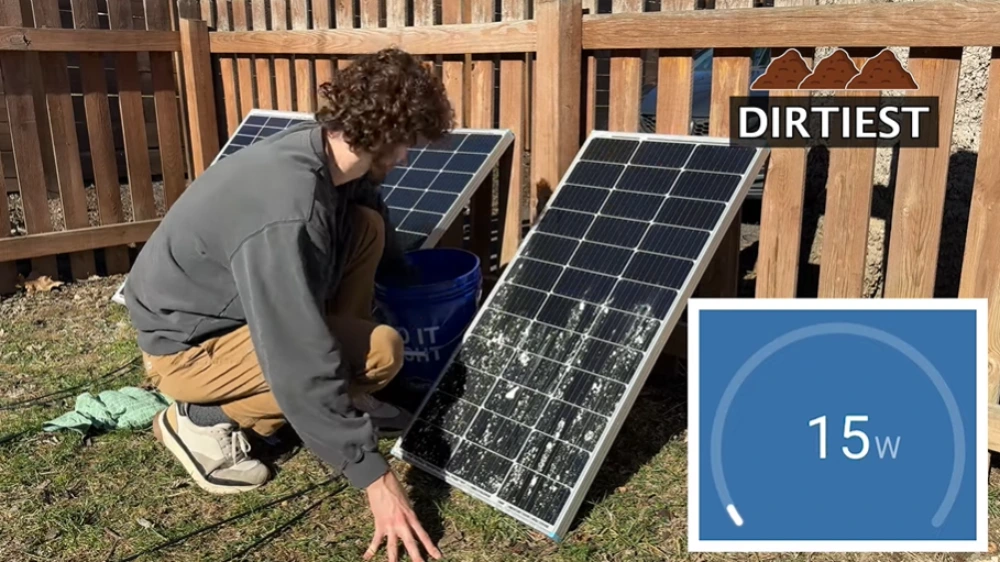 Cleaning very dirty solar panel